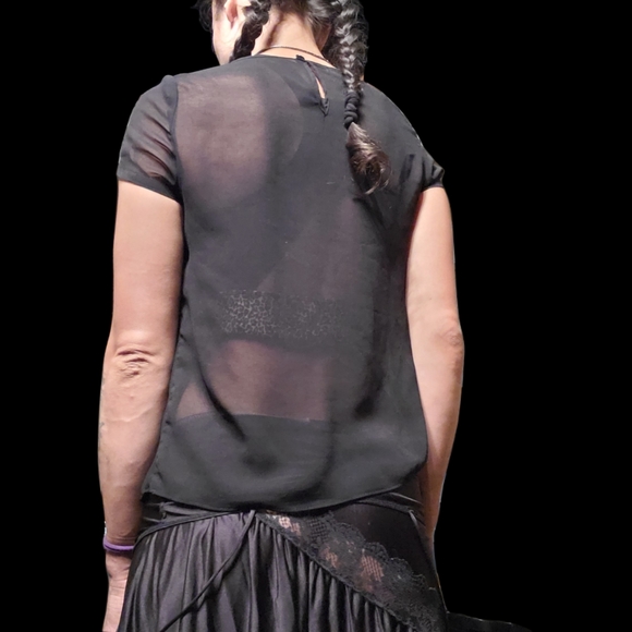 NAMELESS Short Sleeve Mesh and Sequin Top S - Picture 7 of 7